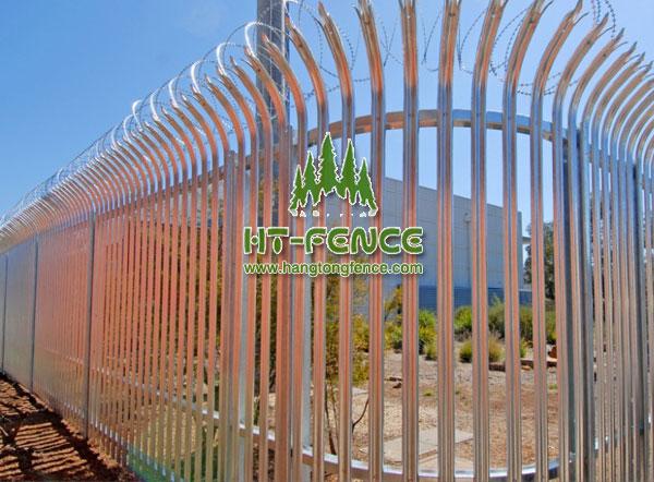 High security palisade fence